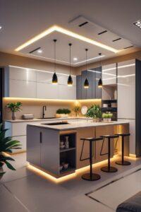  Tủ bếp màu pastel